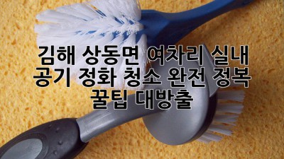 🏡 김해 상동면 여차리 실내 공기 정화 청소 완전 정복! 꿀팁 대방출 💨